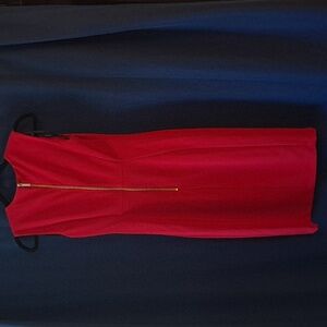 Calvin Klein red knee length dress, size 2